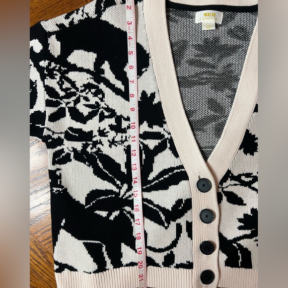 Anthropologie Maeve Panther V-Neck Cardigan, NWOT, L - Picture 5 of 7